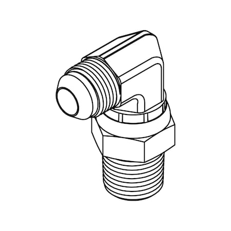 Tompkins Hydraulic Fitting-Steel08MJ-06MPX 90 2501-S-08-06